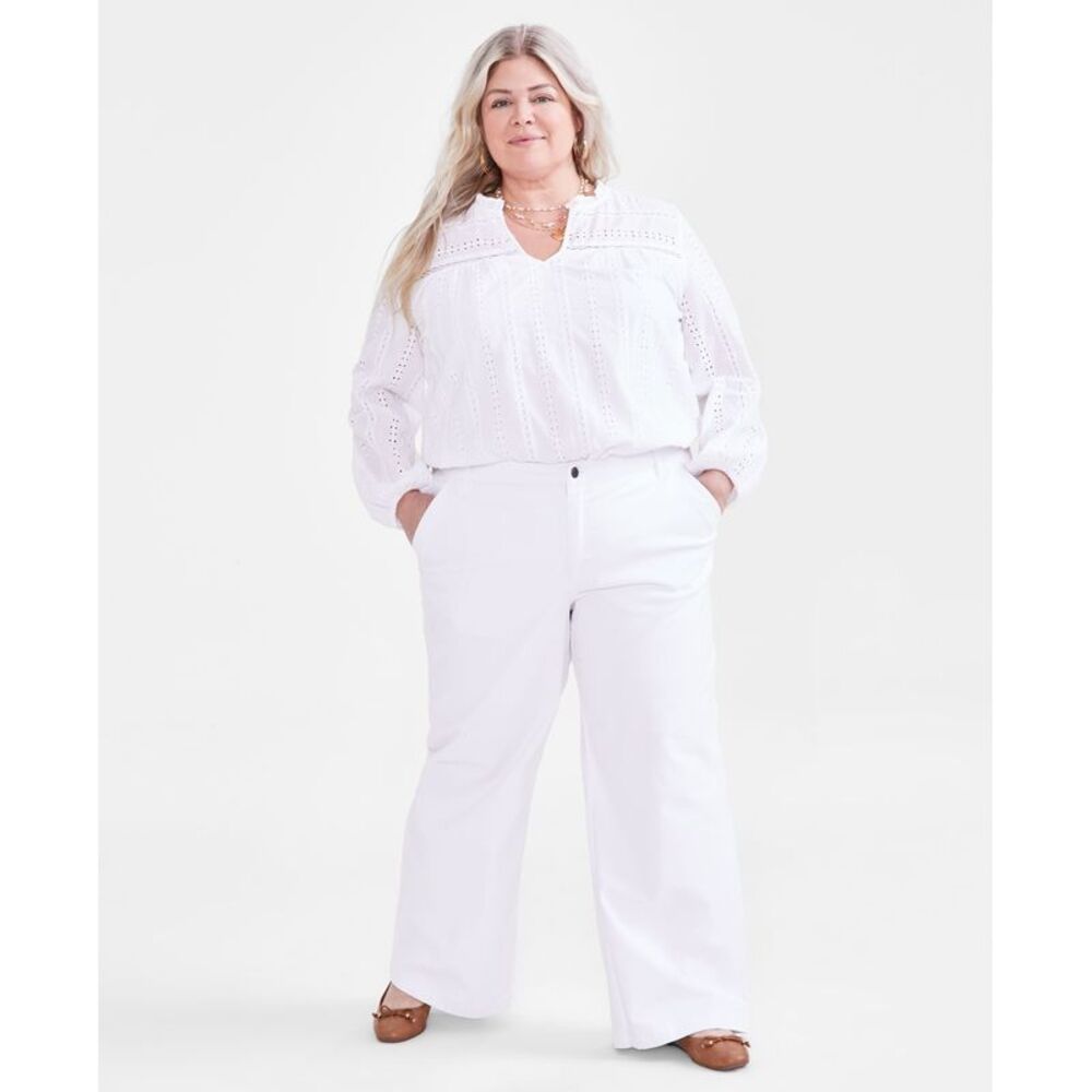 Style & Co. Plus Size High Rise Wide Leg Pants